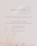 Read This When You Feel… — A Digital Nervous System Reset